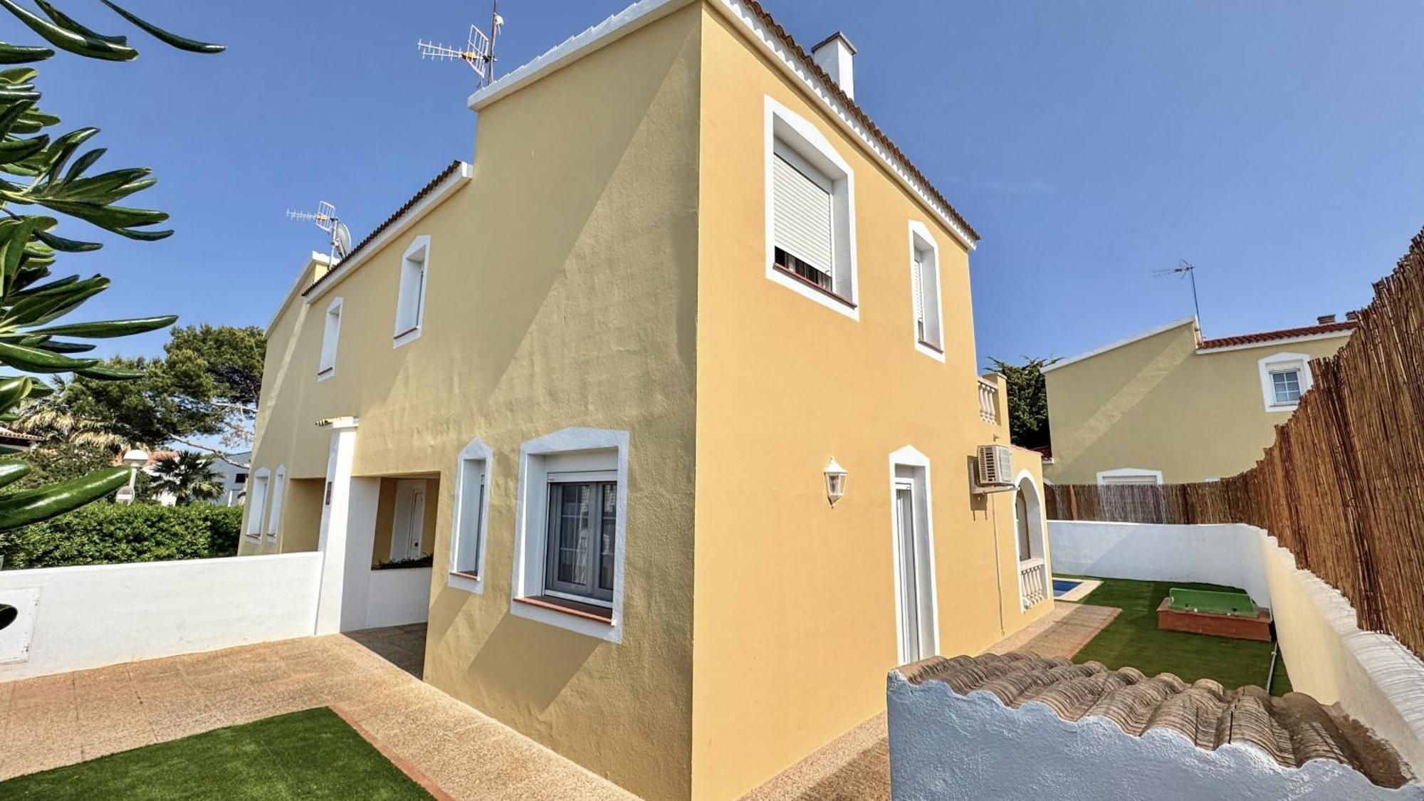 Chalet Villafranca Menorca con piscina privada Cala en Bosch Esterno foto